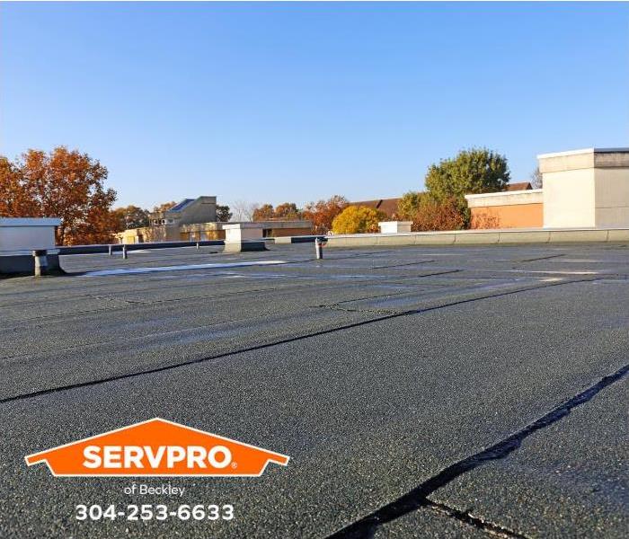 A clean and water tight commercial flat roof is shown.